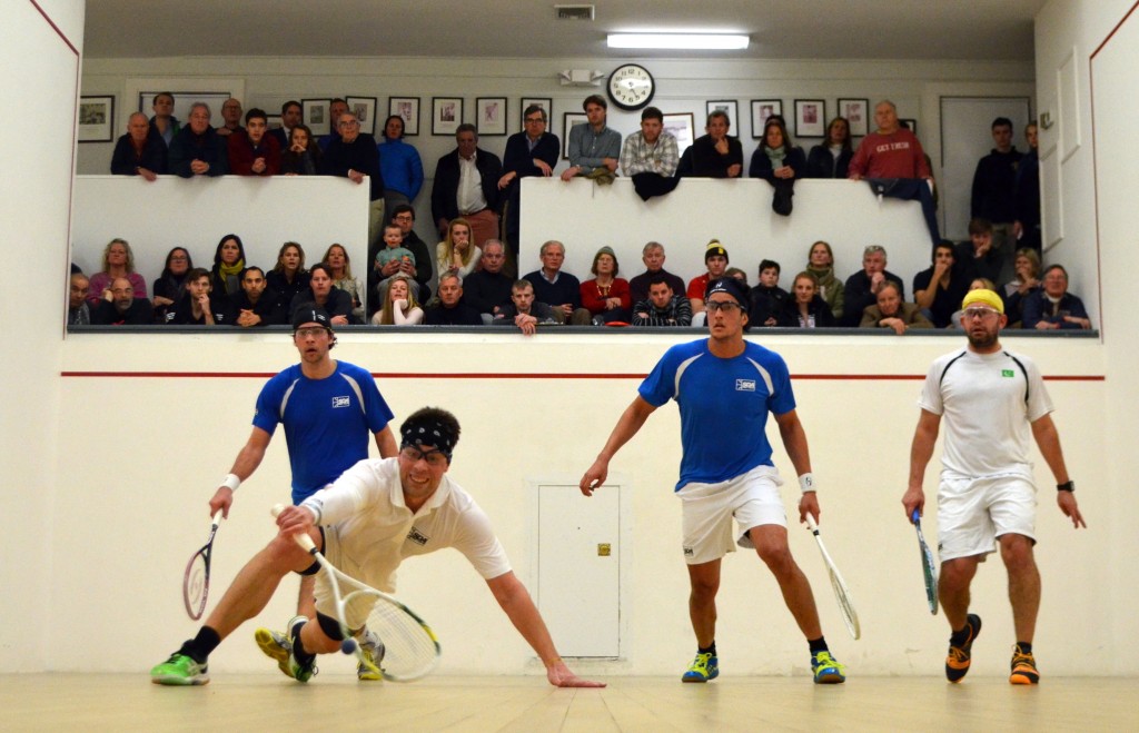 The 2015 North American Open. L-R: Greg Park, Yvain Badan, Manek Mathur, Imran Khan. 