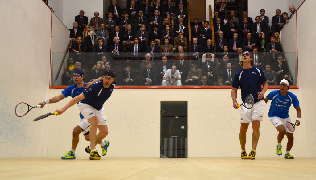 The 2015 Kellner Cup final. L-R: Yvain Badan, Ben Gould, Damien Mudge, Manek Mathur. 
